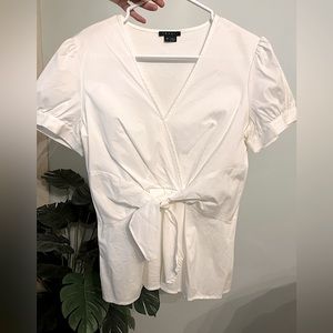 Theory front tie blouse